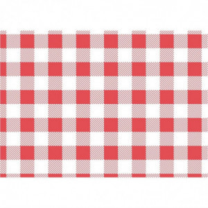 Papel encerado Vichy rojo 190 x 310 mm - Lote de 200 - FourniResto - Fourniresto