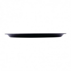 Plato Antideslizante Negro Blackline Redondo Ø 310mm - Roltex - Fourniresto