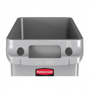 Recolector Slim Jim de plástico - 60L - Rubbermaid