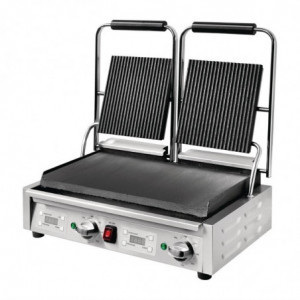 Double Contact Grill Grooved/Smooth-230V - Buffalo