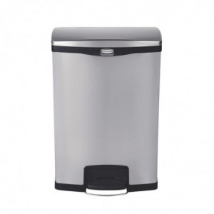 Cubo de basura con pedal frontal de acero inoxidable Slim Jim - 90L - Rubbermaid