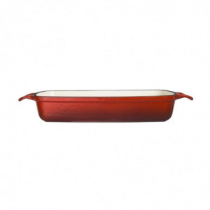 Plato de Hierro Fundido Rectangular Rojo - 2,8L - Vogue