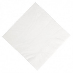Servilletas de desayuno de papel blanco compostables - 3 capas - 400 x 400 - Paquete de 1000 - FourniResto