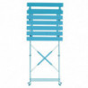Steel terrace chairs - turquoise blue - Set of 2 - Bolero - Fourniresto