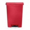 Cubo de basura con pedal frontal Slim Jim rojo - 90L - Rubbermaid