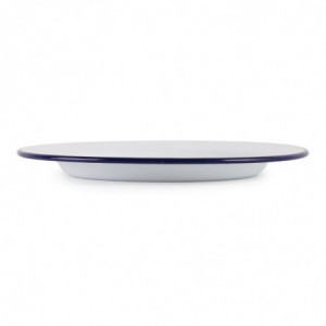 Assiette plate en acier émaillé 245mm - Lot de 6 - Olympia - Fourniresto