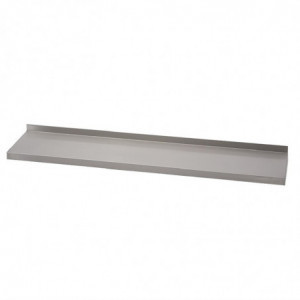 Estantería de pared de acero inoxidable sin soportes - L 1500 x P 400mm - Gastro M