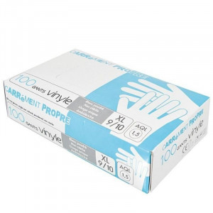 Guantes de vinilo Talla L - Lote de 100