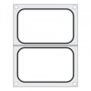 Matriz de sellado para selladora manual - 2 compartimentos 178 x 113 mm - Hendi