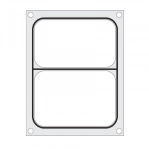 Matriz de sellado para selladora manual - 2 compartimentos - Hendi