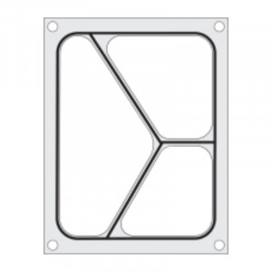 Matriz de sellado para selladora manual - 3 compartimentos - Hendi