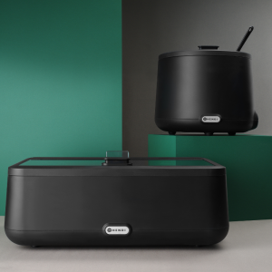 Sopera UNIQ Negra - 8 L HENDI: la herramienta de alta gama para mantener sus sopas calientes de manera profesional.