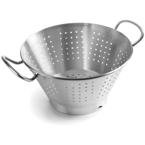 Colador Cónico con Pie - 28 cm | Lacor - Utensilio de cocina profesional de acero inoxidable